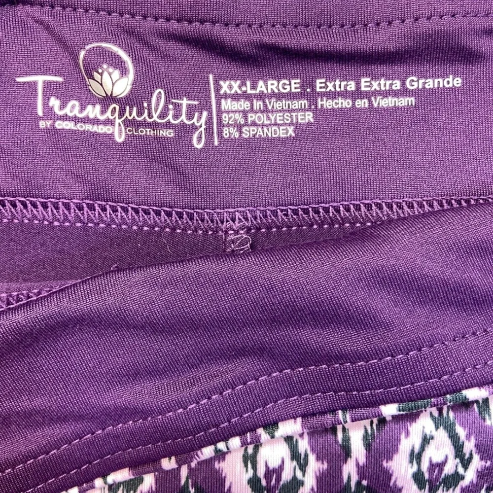 Tranquility by Colorado Clothing Womens XXL Purple Ikat Diamond Active Skort NWT